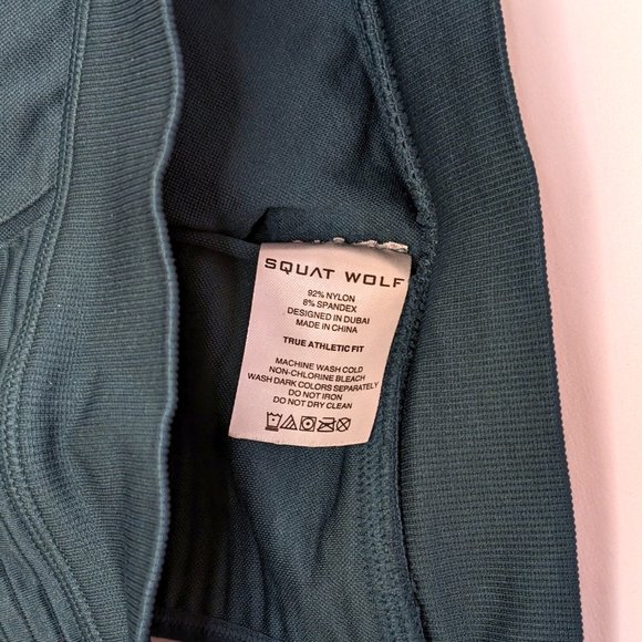 Squat Wolf Meta Sports Bra True Athletic Fit Stretch Teal Women's Size Small ? - Picture 3 of 6